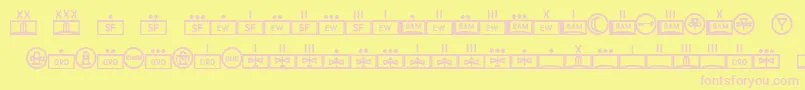 EsriMilred01 Font – Pink Fonts on Yellow Background