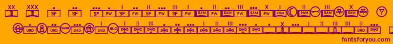 EsriMilred01 Font – Purple Fonts on Orange Background