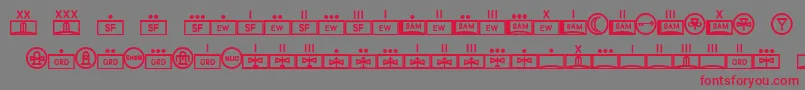 fuente EsriMilred01 – Fuentes Rojas Sobre Fondo Gris