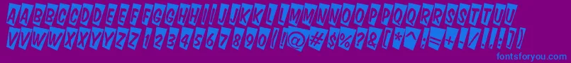 DominotitulcmtwRegular Font – Blue Fonts on Purple Background