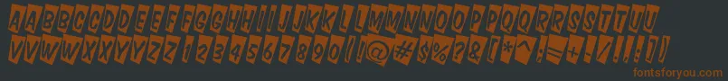 DominotitulcmtwRegular-fontti – ruskeat fontit mustalla taustalla