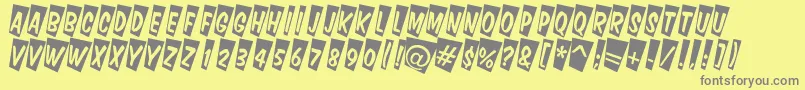 DominotitulcmtwRegular Font – Gray Fonts on Yellow Background