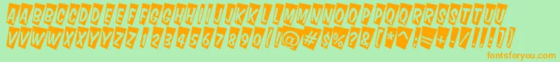 DominotitulcmtwRegular Font – Orange Fonts on Green Background