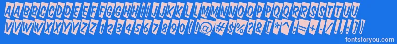 DominotitulcmtwRegular Font – Pink Fonts on Blue Background