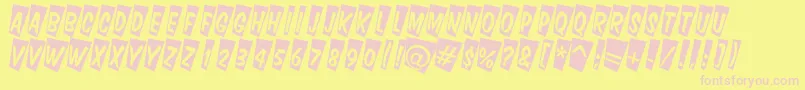DominotitulcmtwRegular Font – Pink Fonts on Yellow Background