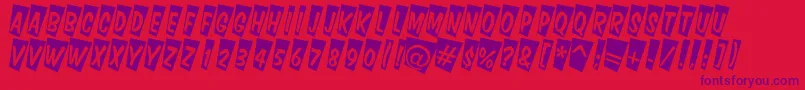 DominotitulcmtwRegular Font – Purple Fonts on Red Background