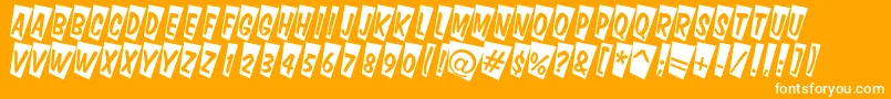 DominotitulcmtwRegular Font – White Fonts on Orange Background