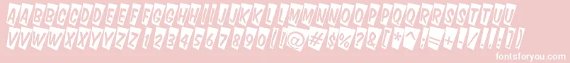 DominotitulcmtwRegular Font – White Fonts on Pink Background