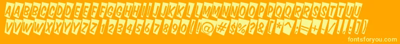 DominotitulcmtwRegular Font – Yellow Fonts on Orange Background