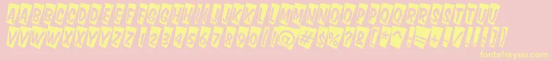 DominotitulcmtwRegular Font – Yellow Fonts on Pink Background