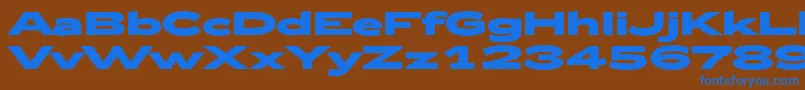 Шрифт Zeppelin53Bold – синие шрифты на коричневом фоне