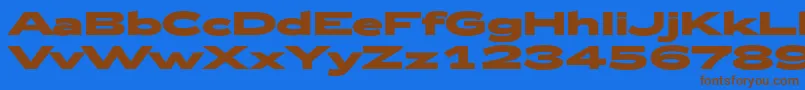 Zeppelin53Bold Font – Brown Fonts on Blue Background