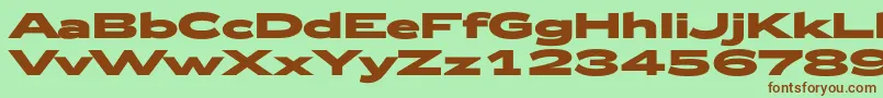 Zeppelin53Bold Font – Brown Fonts on Green Background