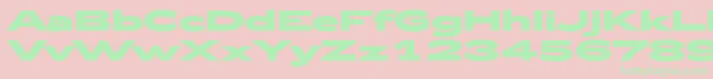 Zeppelin53Bold-Schriftart – Grüne Schriften auf rosa Hintergrund