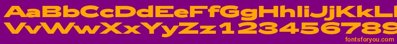 Zeppelin53Bold Font – Orange Fonts on Purple Background