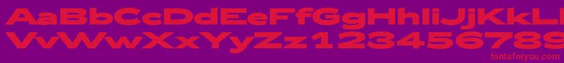 Zeppelin53Bold Font – Red Fonts on Purple Background
