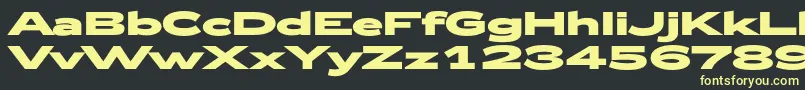 Zeppelin53Bold Font – Yellow Fonts on Black Background
