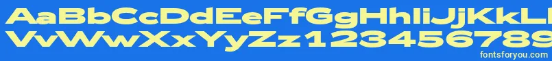 Zeppelin53Bold Font – Yellow Fonts on Blue Background