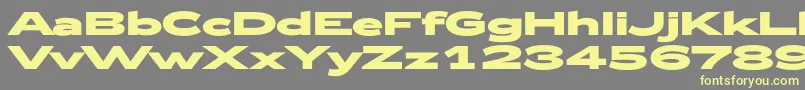 Zeppelin53Bold Font – Yellow Fonts on Gray Background