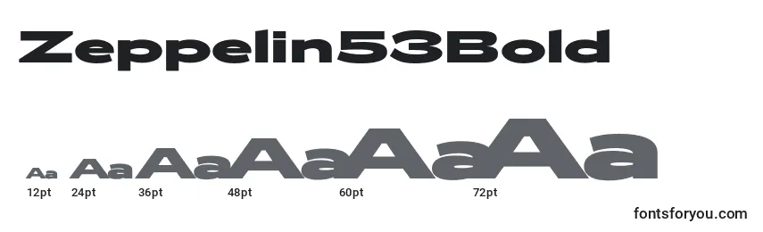 Размеры шрифта Zeppelin53Bold