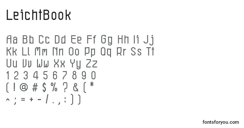 Fuente LeichtBook - alfabeto, números, caracteres especiales