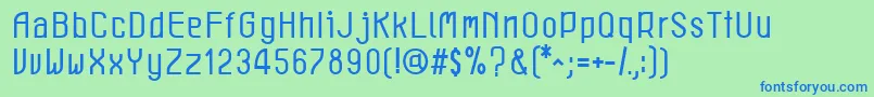 LeichtBook-fontti – siniset fontit vihreällä taustalla