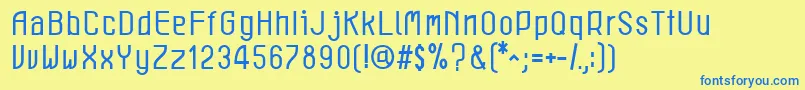 LeichtBook Font – Blue Fonts on Yellow Background