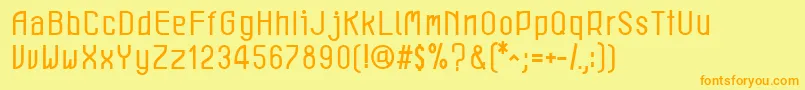 LeichtBook Font – Orange Fonts on Yellow Background