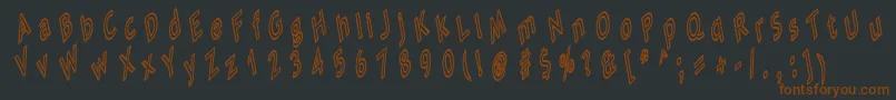 TipMeCheapy Font – Brown Fonts on Black Background