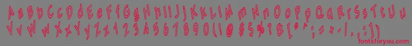 TipMeCheapy Font – Red Fonts on Gray Background