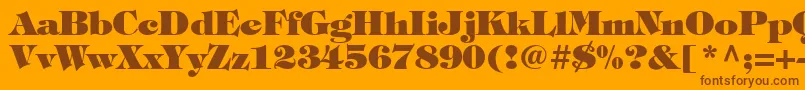 Timpaniheavy Font – Brown Fonts on Orange Background