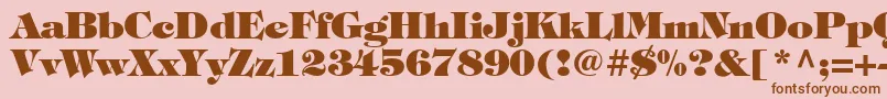 Timpaniheavy Font – Brown Fonts on Pink Background