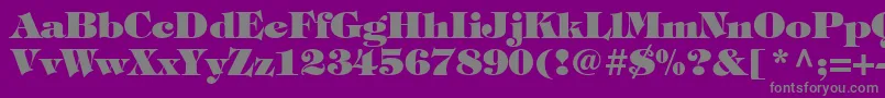 Timpaniheavy Font – Gray Fonts on Purple Background