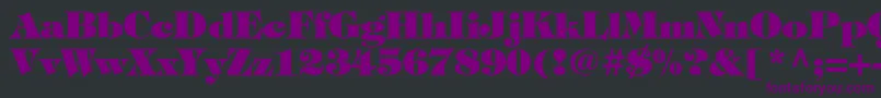 Timpaniheavy Font – Purple Fonts on Black Background