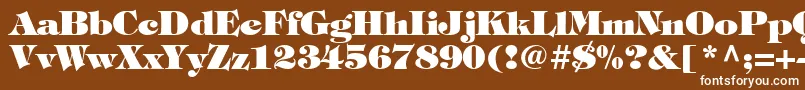 Timpaniheavy Font – White Fonts on Brown Background