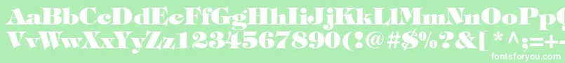 Timpaniheavy Font – White Fonts on Green Background