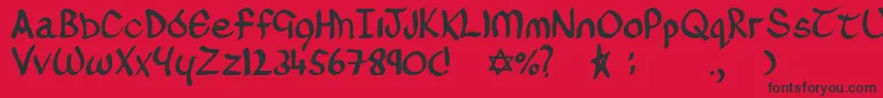 Oconnor Font – Black Fonts on Red Background