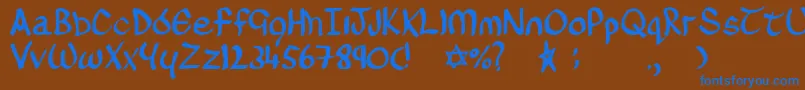 Oconnor Font – Blue Fonts on Brown Background