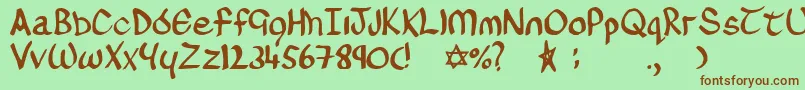 Lisätietoja Oconnor-fontista Oconnor-fontti – ruskeat fontit vihreällä taustalla