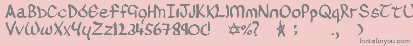 フォントOconnor – ピンクの背景に灰色の文字