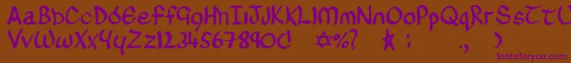 Oconnor Font – Purple Fonts on Brown Background