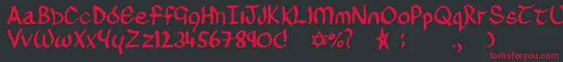 Oconnor Font – Red Fonts on Black Background