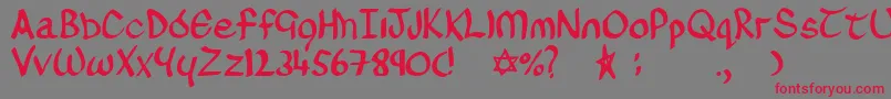 Oconnor Font – Red Fonts on Gray Background