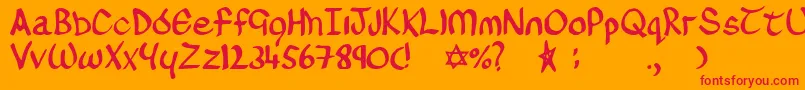 Oconnor Font – Red Fonts on Orange Background