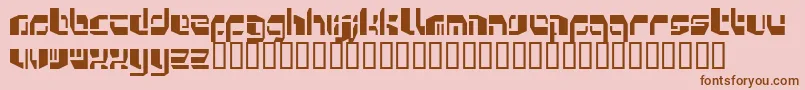 Kosmonaut Font – Brown Fonts on Pink Background