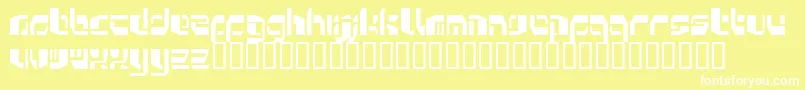 Kosmonaut Font – White Fonts on Yellow Background