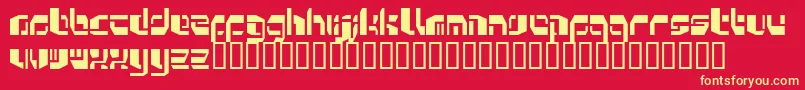 Kosmonaut Font – Yellow Fonts on Red Background