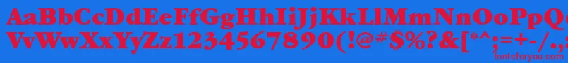 GaramondbookattBold Font – Red Fonts on Blue Background