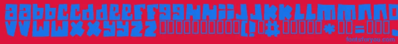Guinea Font – Blue Fonts on Red Background