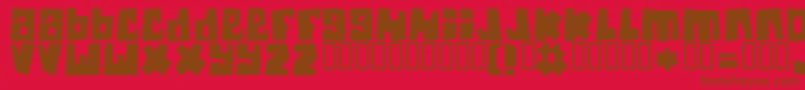 Guinea-fontti – ruskeat fontit punaisella taustalla
